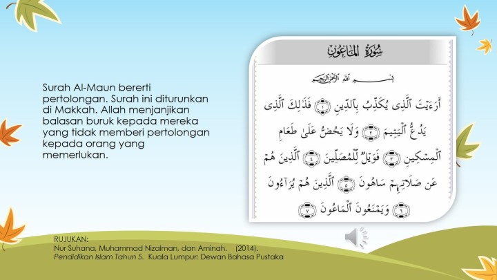 Almaun surah Translation and